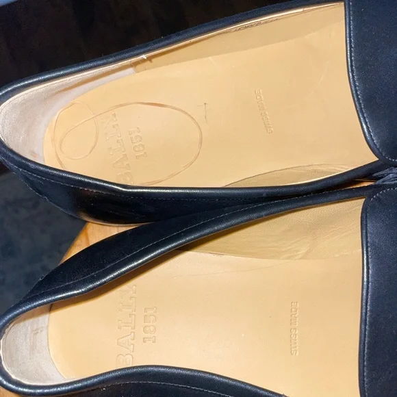 BALLY 1851 BLACK WEMBER CALF LEATHER MENS LOAFER SZ US 13  display picture 3